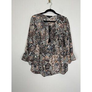 Zac & Rachel Woman’s Colorful Floral Boho Flowy Top Size Medium